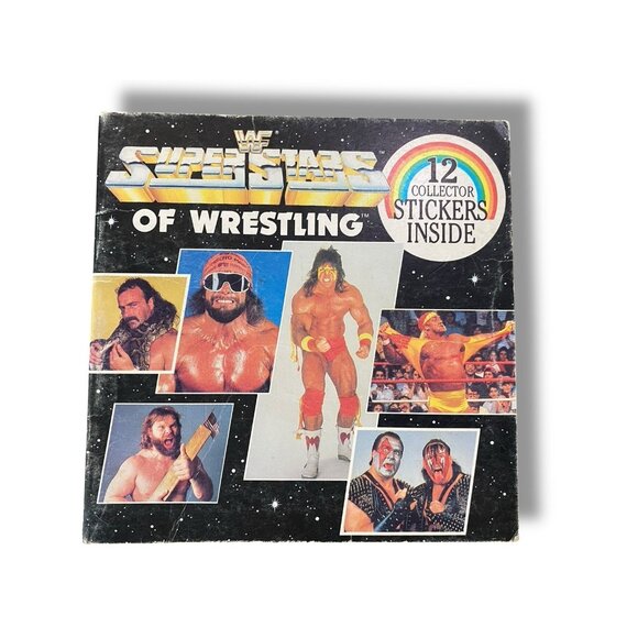 WWF Superstars Of Wrestling 1989 Sticker Book W/ 12 Collector Stickers Intact - Picture 1 of 8